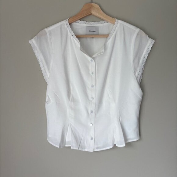 NEW Reformation Valetta Two Piece Matching Skirt Set in White | US 0 UK 4 - Picture 6 of 14